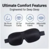 Breathable 3D Adjustable Sleep Mask – Blocks Light, Allows Air Circulation for Eyes, Unisex Comfort Fit
